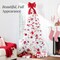 Best Choice Products Premium White Hinged Artificial Christmas Pine Tree w/ Branch Tips, Metal Base